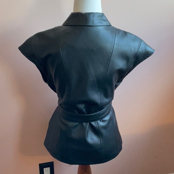 Jason Wu Double Breasted Faux Leather Vest - Picture 5 of 7